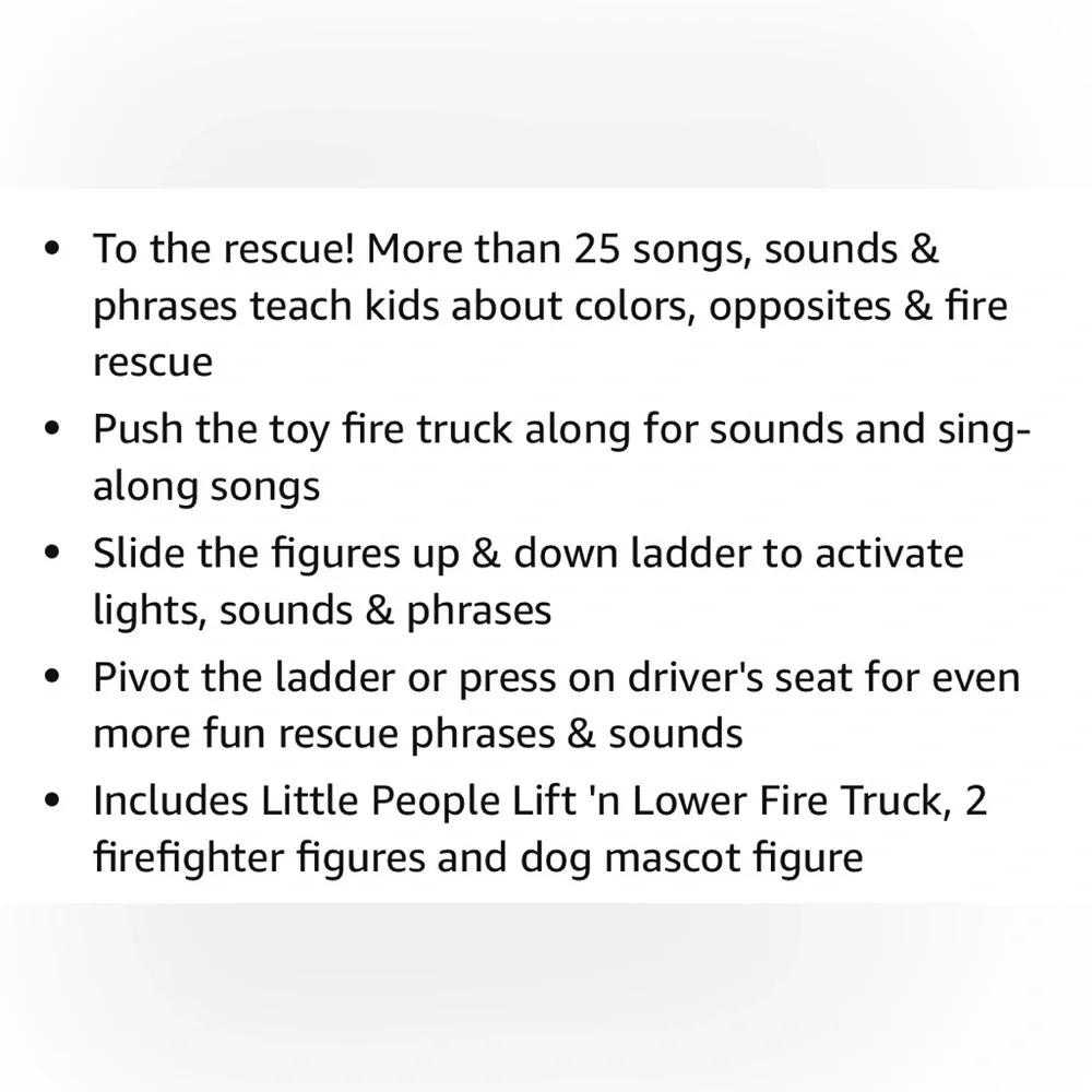 Fisher-Price Little People Lift ‘n Lower Fire Truck